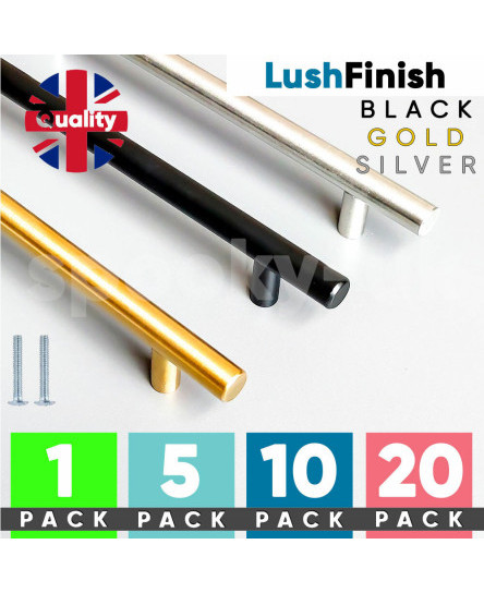 kitchen-cupboard-cabinet-t-bar-door-handle-brushed-stainless-steel-black-gold