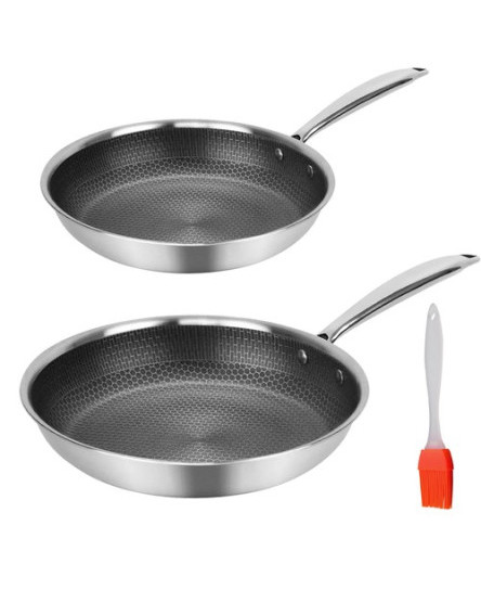stainless-steel-induction-geo-hex-frying-pan-non-stick-cooking-cookware-24-30cm