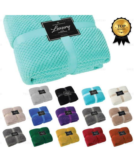 luxury-popcorn-waffle-blanket-fleece-travel-throw-sofa-bed-warm-cosy-extra-large