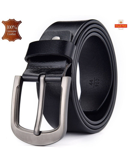 mens-genuine-leather-belt-belts-real-new-buckle-for-trouser-jeans-black-brown-uk