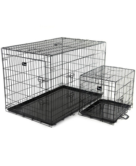 dog-cage-pet-puppy-metal-training-crate-carrier-black-s-m-l-xl-xxl-sizes