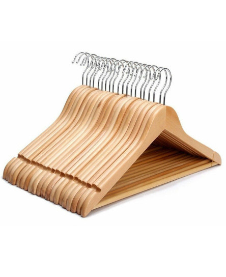 natural-wooden-coat-hangers-suit-garments-clothes-wood-hanger-trouser-bar-set
