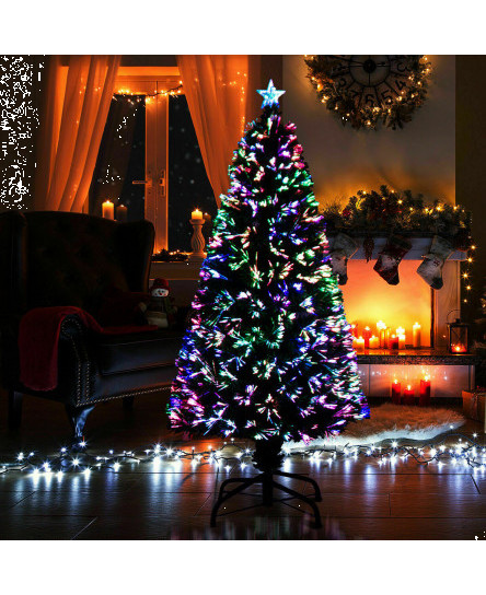pre-lit-fiber-optic-christmas-xmas-tree-colour-changing-xmas-lights-star-green