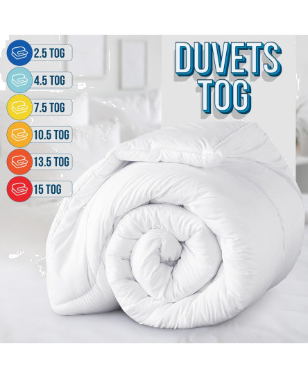 ANTI ALLERGY DUVET QUILT 2.5 4.5 7.5 10.5 13.5 15 TOG SINGLE DOUBLE KING SIZE UK