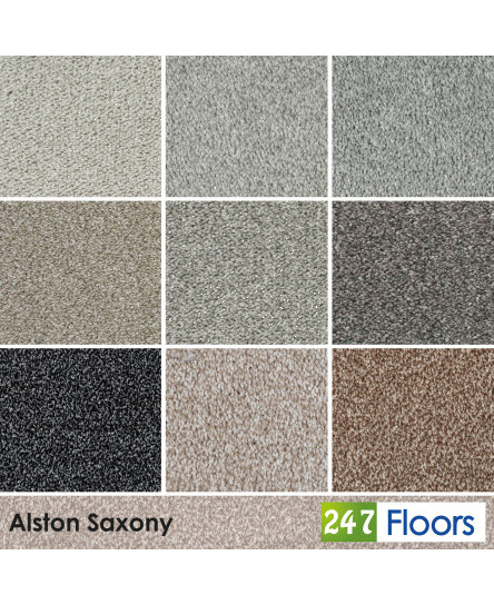 Grey Carpet Saxony 10mm Thick £6.99/m² Cheap Bedroom Lounge Stairs Hallway Value